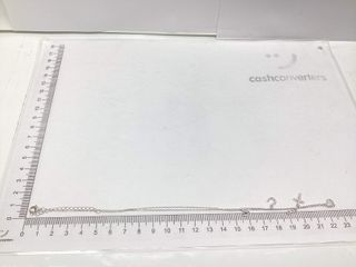 cadena plata 925mm con piedra con circonita 19 2.5cm