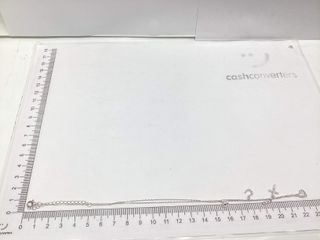 cadena plata 925mm con piedra con circonita 19 2.5cm