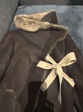 Abrigo 3/4 piel vuelta sintética alta calidad