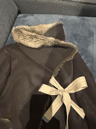 Abrigo 3/4 piel vuelta sintética alta calidad