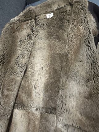 Abrigo 3/4 piel vuelta sintética alta calidad