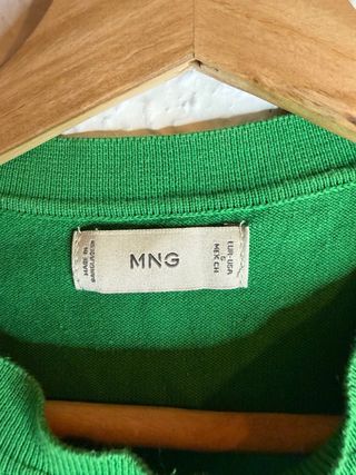 Camiseta verde Mango manga corta