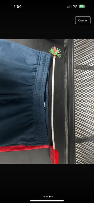 Pantalón Joma Azul con Raya Roja