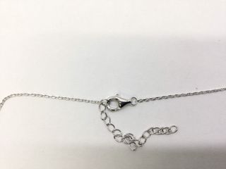 cadena plata 925mm con piedra con circonita 19 2.5cm