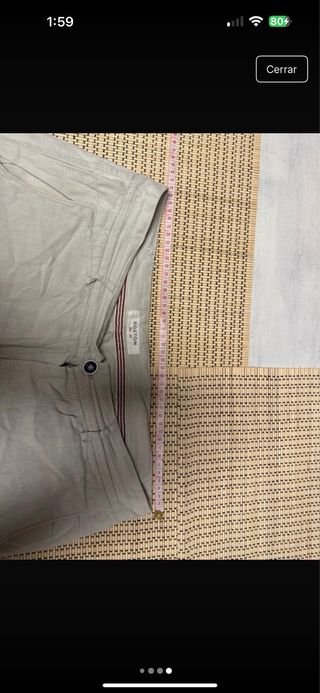 Pantalón de lino beige