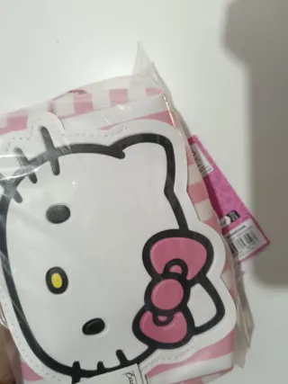 Neceser Hello Kitty Rayas Rosas y Blancas