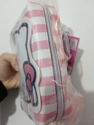 Neceser Hello Kitty Rayas Rosas y Blancas