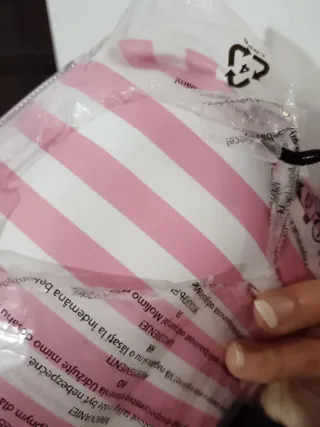 Neceser Hello Kitty Rayas Rosas y Blancas