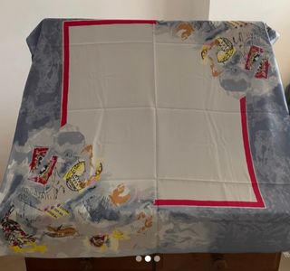 Foulard donna grigio e rosso