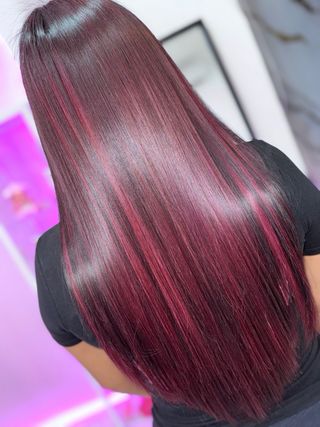 Alisado permanente castaño