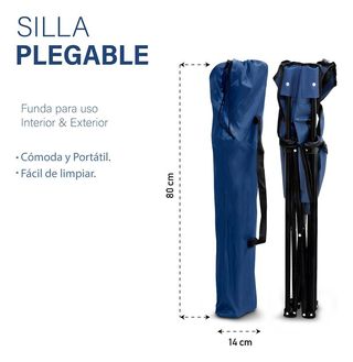 ⭐ 3 Sillas Azules de Camping Plegables - Nuevas