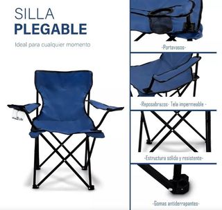 Silla Camping Griss Plegable Exterior Nueva