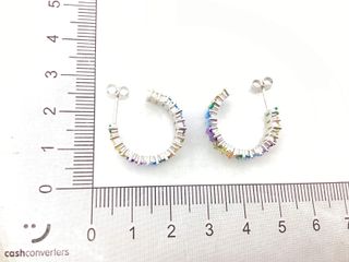 pendientes plata 925mm con piedra con circonita