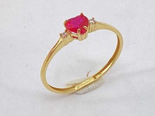 anillo oro 18k con piedra