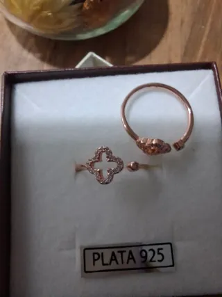 Anillo Plata Ley 925 Baño Oro Circonitas