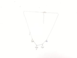 cadena plata 925mm con piedra con circonita 19 2.5cm