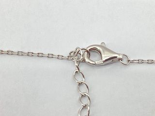 cadena plata 925mm con piedra con circonita 19 2.5cm