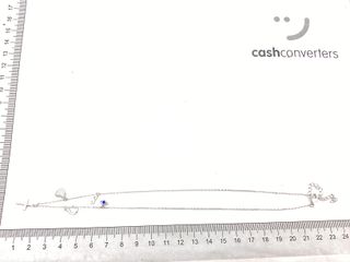 cadena plata 925mm con piedra con circonita 19 2.5cm