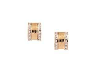 pendientes oro 18k con piedra con circonita