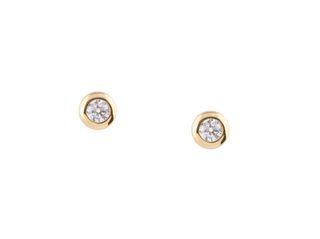 pendientes oro 18k con piedra con circonita