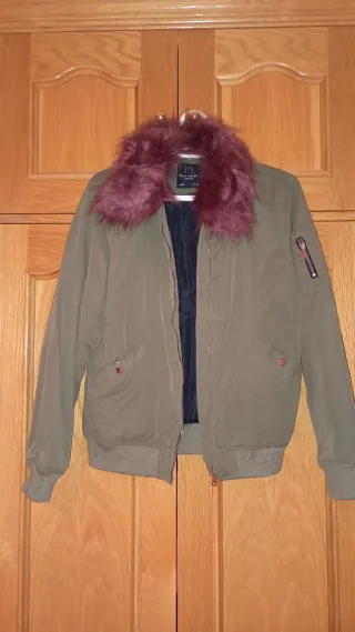 Chaqueta bomber verde mujer. Talla M
