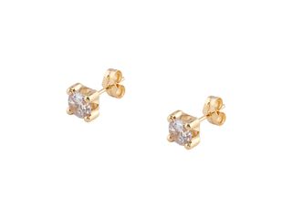 pendientes oro 18k con piedra con circonita