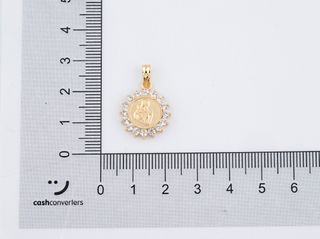 colgante oro 18k con piedra con circonita