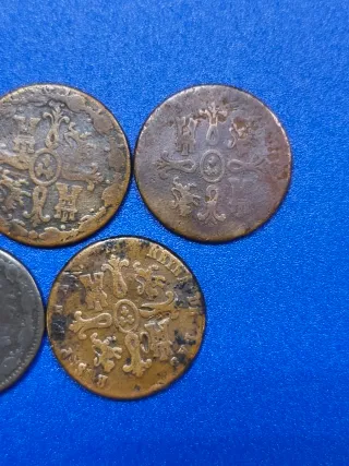 Monedas antiguas cobre 8 maravedís