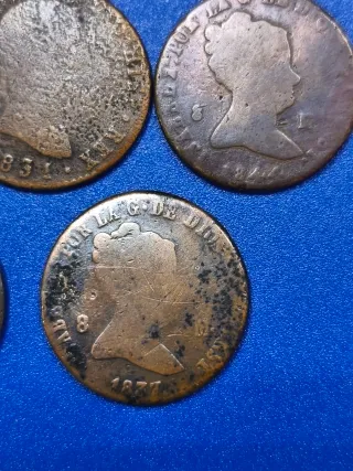 Monedas antiguas cobre 8 maravedís