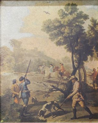 Cuadro reproducción de “La caza de la codorniz” de Goya.