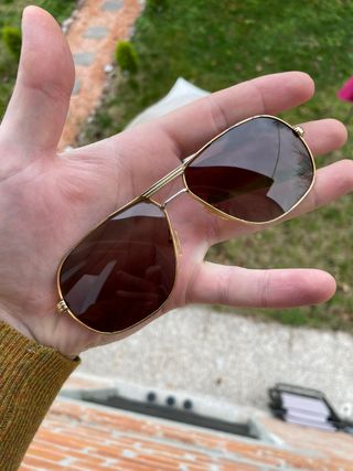 Occhiali Cartier Vintage Aviator Oro Marrone