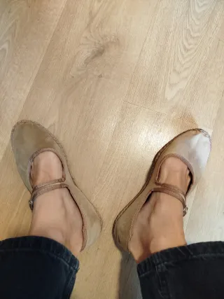 Manoletinas terciopelo beige