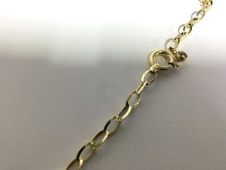 cadena oro 14k con piedra 24.5cm
