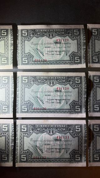 Billete 5 Pesetas Banco de España 1937