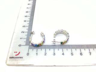 pendientes plata 925mm con piedra con circonita