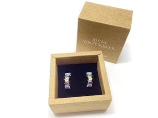 pendientes plata 925mm con piedra con circonita