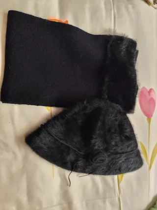 Conjunto Bufanda y Gorro Negro