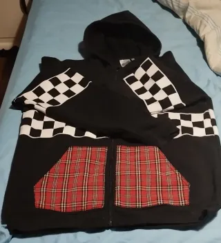 Sudadera Ska con cuadros y cuadros escoceses
