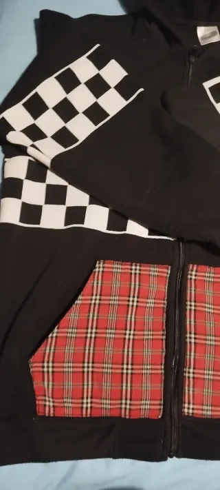 Sudadera Ska con cuadros y cuadros escoceses