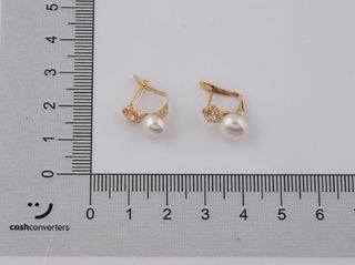pendientes oro 18k con piedra con circonita