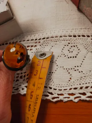 Anello AGORA con pietra ambra