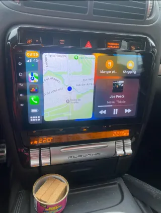 Rádio Porsche Cayenne Android 14 com Carplay.