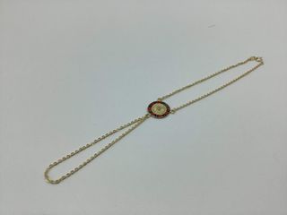 manita oro 18k con piedra con circonita