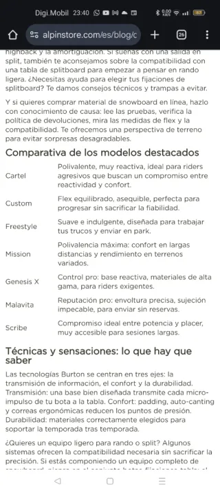 Fijaciones Snowboard Burton Freestyle Re-Flex