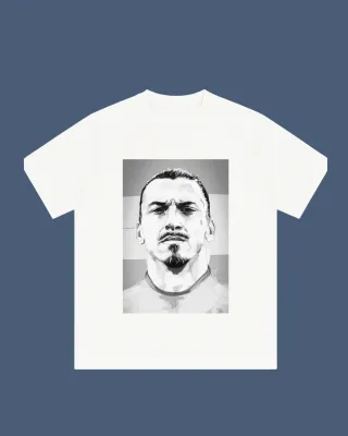 Camiseta Blanca Estampada Futbolistas