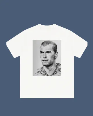 Camiseta Blanca Estampada Futbolistas