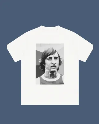 Camiseta Blanca Estampada Futbolistas