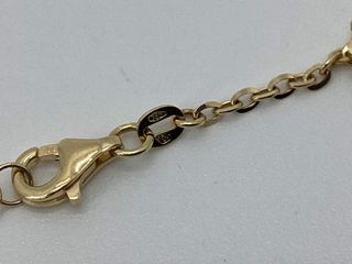 collar oro 18k con onix 23cm