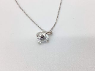 collar oro 18k con diamante de laboratorio 23cm