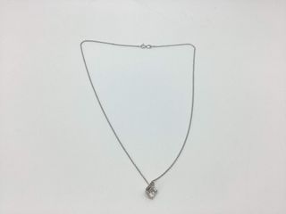 collar oro 18k con diamante de laboratorio 23cm